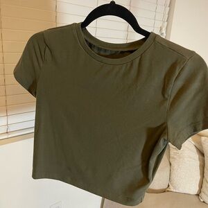 Wild Fable Olive Crop Top